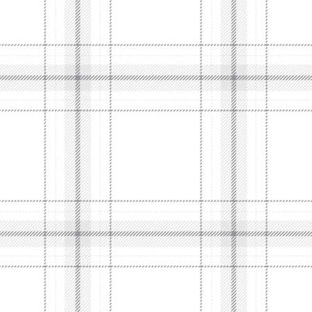 Plaid seamless pattern in black and white. Check fabric texture. Vector textile print design.のイラスト素材