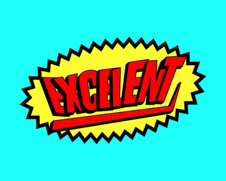 Comic style vector cool sticker. Bubble label, speech sticker with word for comics book. Humor pop...
