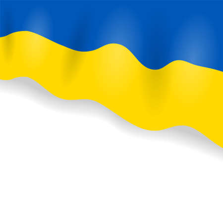 Ukrainian flag yellow blue color. Symbol of freedom and democracy in Ukraine. stop war.のイラスト素材