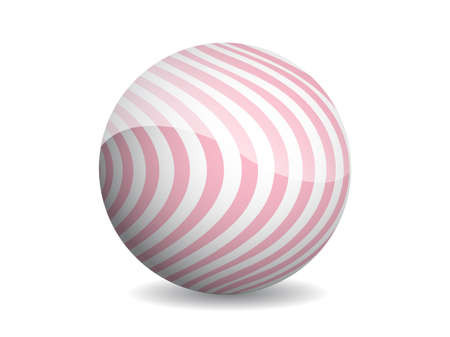 3D ball abstract vector illustration. Pattern sphere modern design. Round shape globe isolated on white background.のイラスト素材