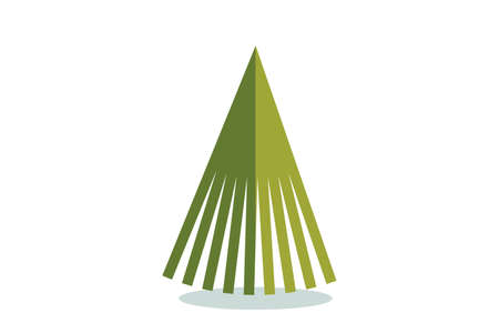 Christmas tree vector icon. Modern style fir symbol in color for holiday decoration, gift card design, celebration design element.のイラスト素材