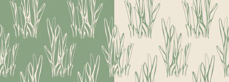 Foliage pattern of leaf plant for textile design. Floral art for wallpaper or fabric fashion. vector ornate background.のイラスト素材