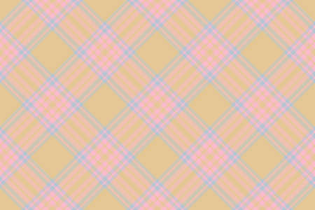 Tartan plain background, diagonal check seamless pattern. Vector fabric texture for textile print,...