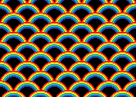 Rainbow pattern seamless. Colorful background vector texture design. Abstract cartoon stripes wallpaper for kids.のイラスト素材