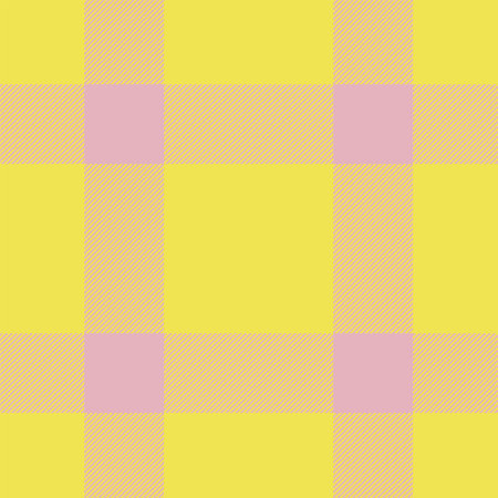 Plaid seamless pattern in yellow. Check fabric texture. Vector textile print design.のイラスト素材