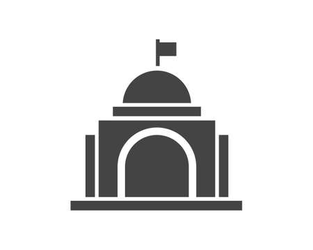 government icon vector. building construction symbol. Architecture residential design. classic estate city signのイラスト素材