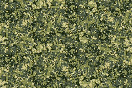 Pixel camouflage for a soldier army uniform. Modern camo fabric design. Digital military style vector background.のイラスト素材