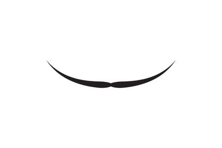 Mustache vector icon. Black retro style mustache. Shave barber vintage man face.のイラスト素材