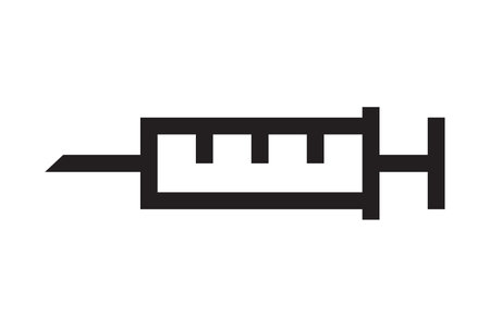 Syringe icon. medical health injection. Vaccine drug symbol. medicine vector illustration design.のイラスト素材