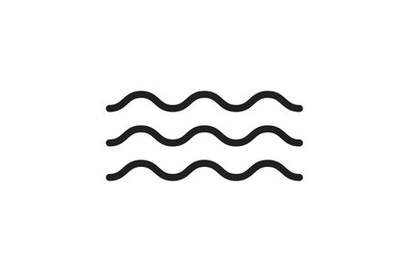 Sea icon wave illustration vector design. Ocean logo graphic element. Aqua or liquid symbol.のイラスト素材