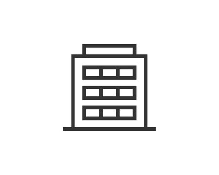 government icon vector. building construction symbol. Architecture residential design. classic estate city signのイラスト素材