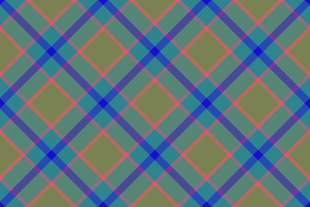 Check plain texture. Tartan pattern background. Seamless vector fabric textile in blue and turquoise colors.のイラスト素材