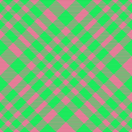 Textile seamless background. Vector plain check. Tartan fabric texture pattern in green and red colors.のイラスト素材