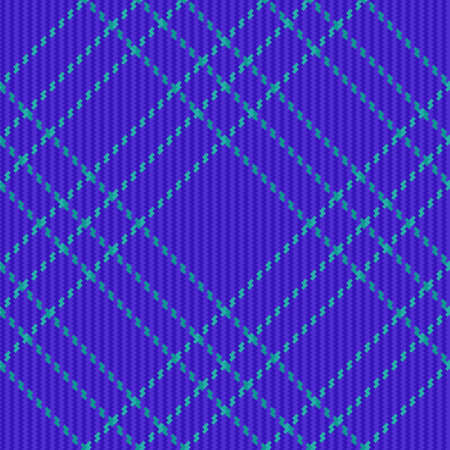 background vector. Check pattern tartan. Textile texture fabric seamless in turquoise and violet colors.のイラスト素材