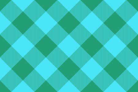 Seamless texture check. Tartan fabric vector. Plaid textile background pattern in turquoise and green colors.のイラスト素材