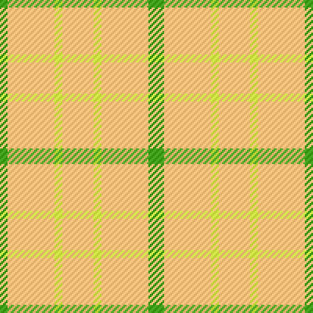 Plaid fabric tartan. Check seamless pattern. Background textile vector texture in yellow and orange colors.のイラスト素材