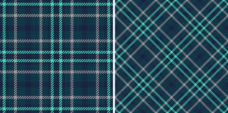 Tartan check textile. fabric vector texture. Plaid seamless background pattern set.のイラスト素材