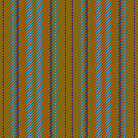 Textile strip lines. vertical fabric vector. Seamless background texture pattern in orange and blue colors.のイラスト素材
