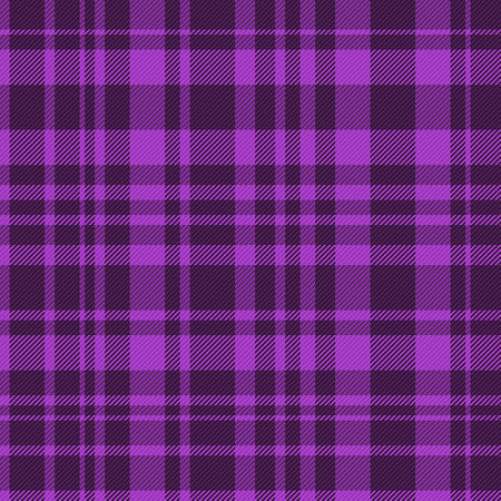 Fabric background vector. Texture tartan seamless. Pattern check plaid textile in purple and dark colors.のイラスト素材