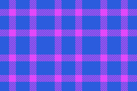 Pattern check background. Plaid textile. Seamless tartan texture vector in blue and violet colors.
