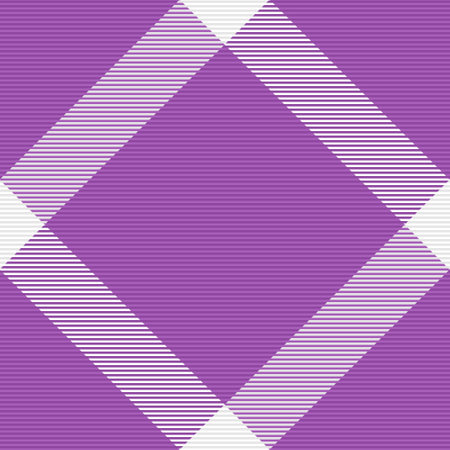 Pattern seamless texture. Vector textile. Background check tartan plaid in purple and white colors.のイラスト素材