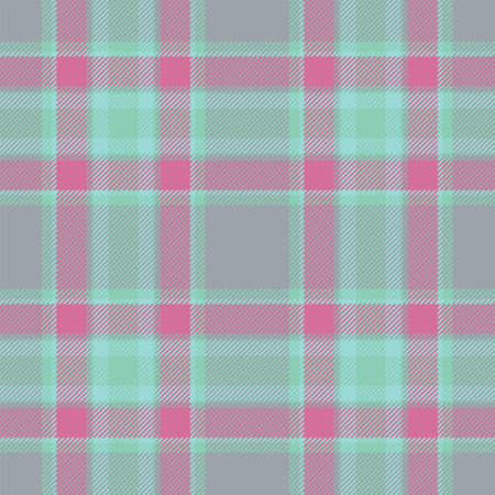 Plaid seamless pattern. Check fabric texture. Vector textile print design.のイラスト素材
