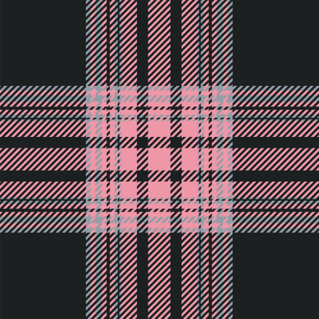 Plaid check pattern. seamless fabric texture. Tartan textile print design.のイラスト素材