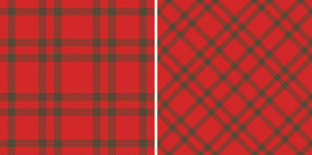 Textile background texture. Tartan check seamless. Fabric vector pattern flat in set.のイラスト素材
