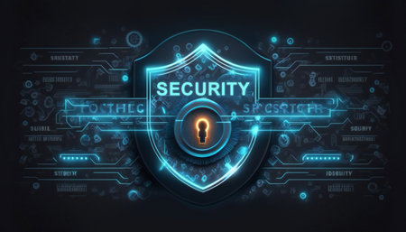 Protect your data with digital security technology and ensure your privacy online. Generative AI.の素材