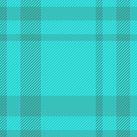 Plaid check texture. Tartan vector seamless pattern. Fabric background textile pattern in cyan color.のイラスト素材