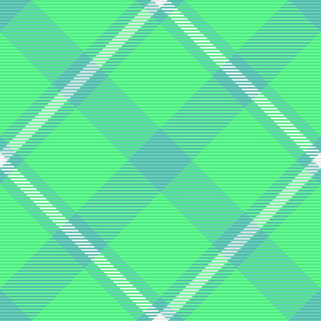 Check texture plain. Pattern fabric tartan. Vector textile seamless background in green and cyan...
