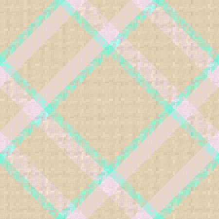 Plaid pattern seamless. Fabric vector tartan. Background texture textile check in turquoise and light colors.のイラスト素材
