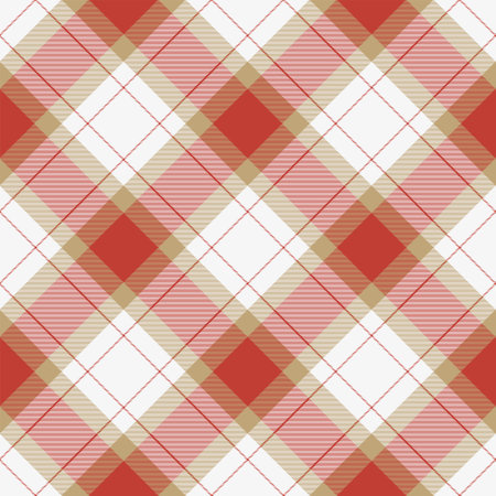 Plaid seamless pattern. Stripe fabric texture. Check square background. Tartan vector textile design.のイラスト素材