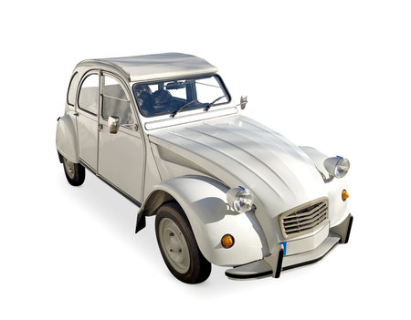 Retro car isolated on white background. vintage legendary vehicle. old car.