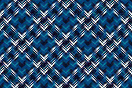 Pattern check background of textile tartan fabric with a vector texture plaid seamless in cyan and dark colors.のイラスト素材