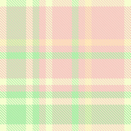 Pattern background seamless of vector fabric check with a plaid texture tartan textile in light and green colors.のイラスト素材