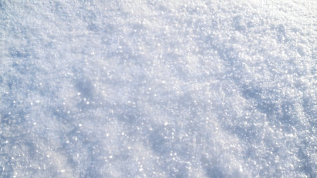 Fresh white snow texture top view. Perfection shining pure snowy background. Christmas clean backdrop.の素材