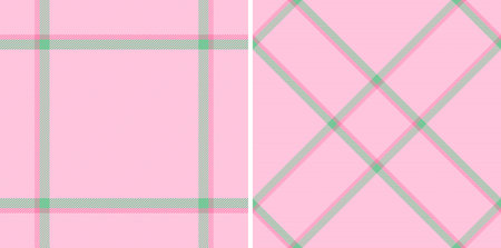Fabric textile texture of check background vector with a pattern seamless tartan plaid set in spring...