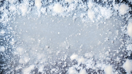 Fresh white snow texture top view. Perfection shining pure snowy background. Christmas clean backdrop.の素材