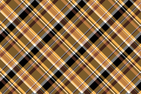 Pattern fabric check of texture vector textile with a tartan background seamless plaid in amber and orange colors.のイラスト素材