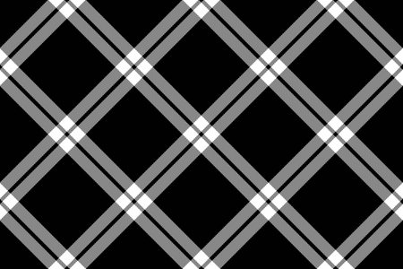 Pattern tartan vector of fabric seamless check with a textile plaid background texture in black and white colors.のイラスト素材