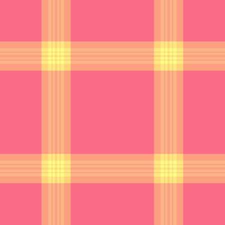 Vector background tartan of texture textile fabric with a seamless plaid pattern check in light salmon and orange colors.のイラスト素材