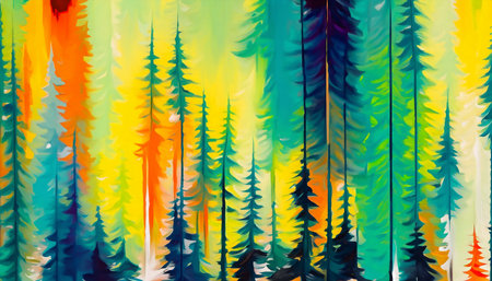 Creative artwork of abstract painting. Contemporary art with grunge brush paint.の素材