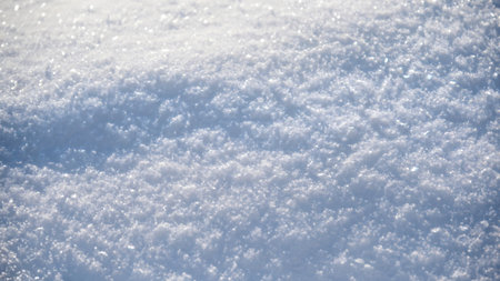 Fresh white snow texture top view. Perfection shining pure snowy background. Christmas clean backdrop.の素材