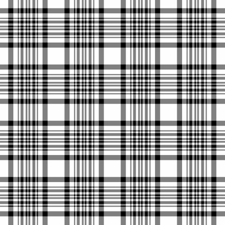 Seamless vector textile of texture fabric tartan with a plaid pattern background check in gray and white colors.のイラスト素材