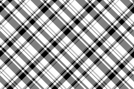 Pattern tartan textile of texture check seamless with a background fabric plaid vector in gray and white colors.のイラスト素材