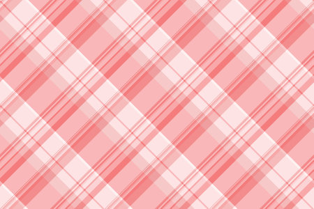 Vector background plaid of pattern tartan textile with a check texture fabric seamless in light and red colors.のイラスト素材