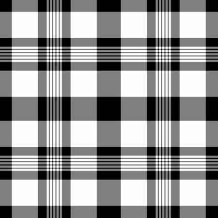 Background seamless texture of vector check textile with a pattern fabric plaid tartan in gray and white colors.のイラスト素材