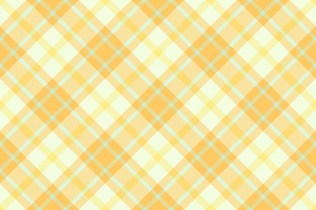Tartan texture vector of textile check fabric with a plaid background seamless pattern in light and amber colors.のイラスト素材
