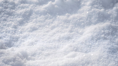 Fresh white snow texture top view. Perfection shining pure snowy background. Christmas clean backdrop.の素材